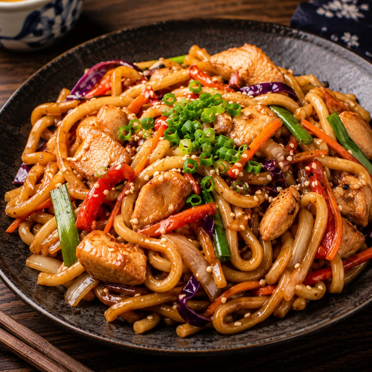 Udon z kurczakiem